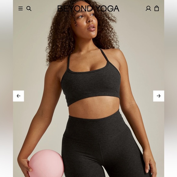 Beyond Yoga Spacedye Slim Racerback Bra in Darkest Night - Picture 1 of 12